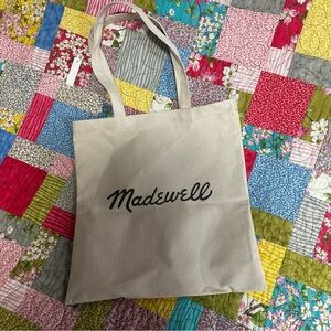 Madewell canvass tote reusable shopping bag cream